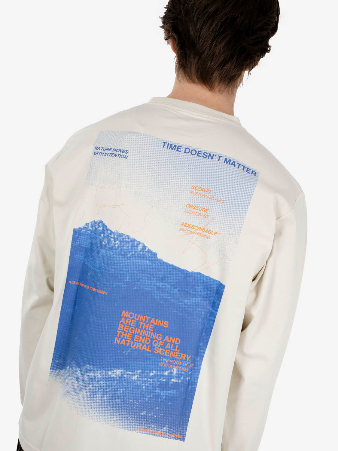 Campscape L/S t-shirt ivory