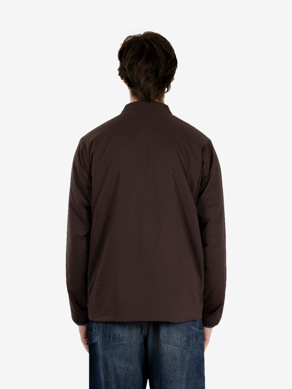 Flexible insulated shirt dark brown