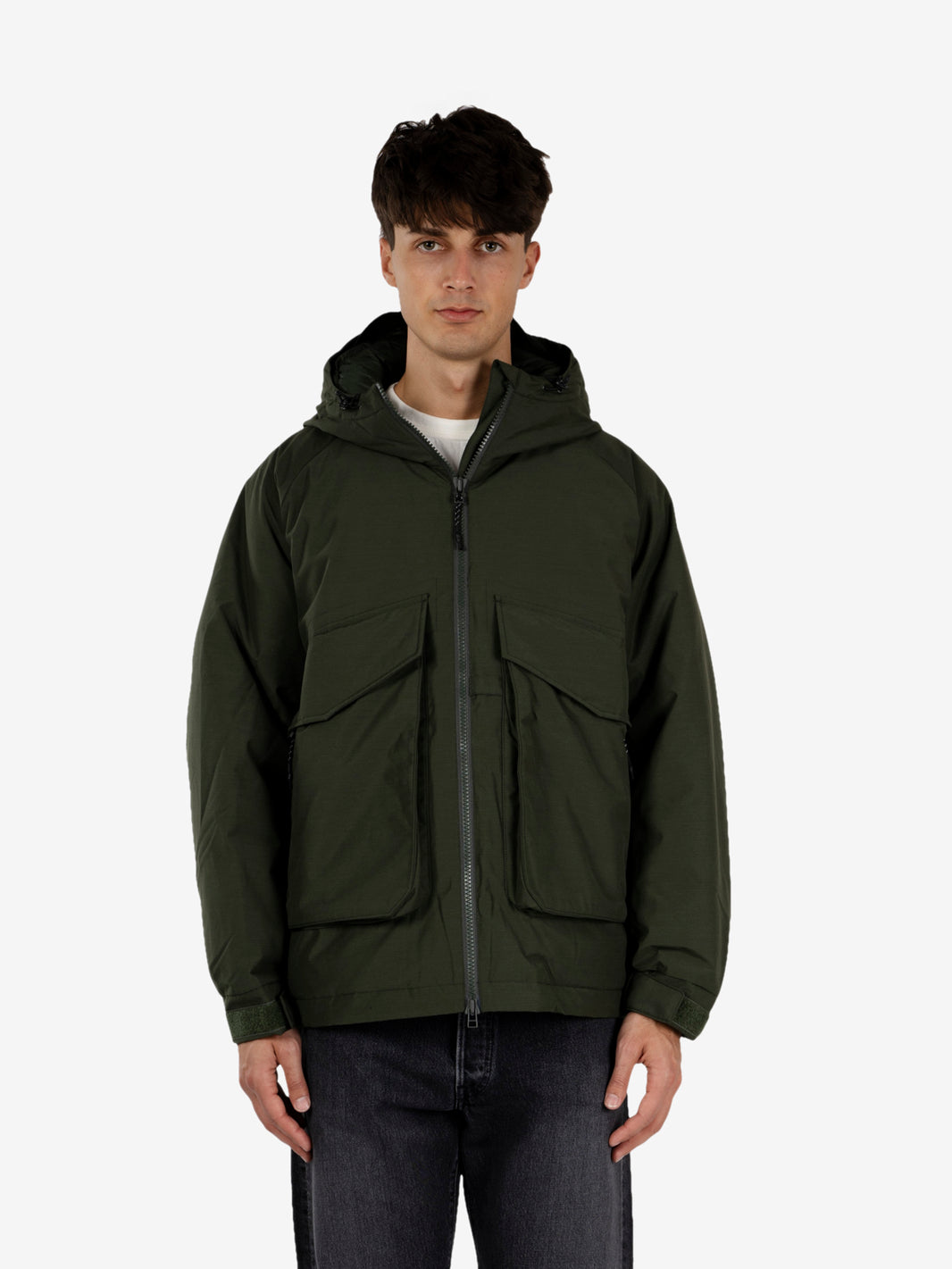 FR 2L down jacket dark olive