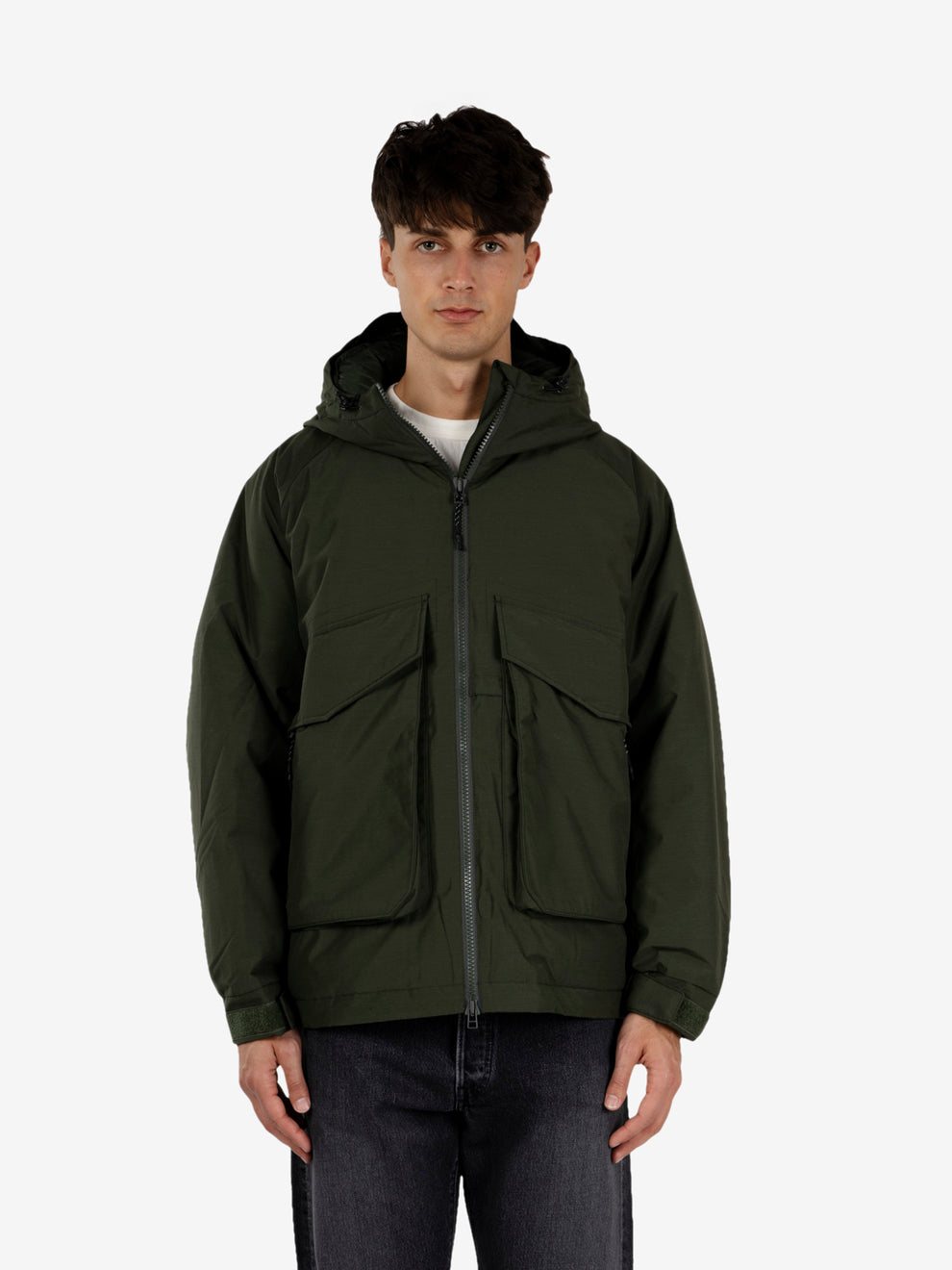 FR 2L down jacket dark olive