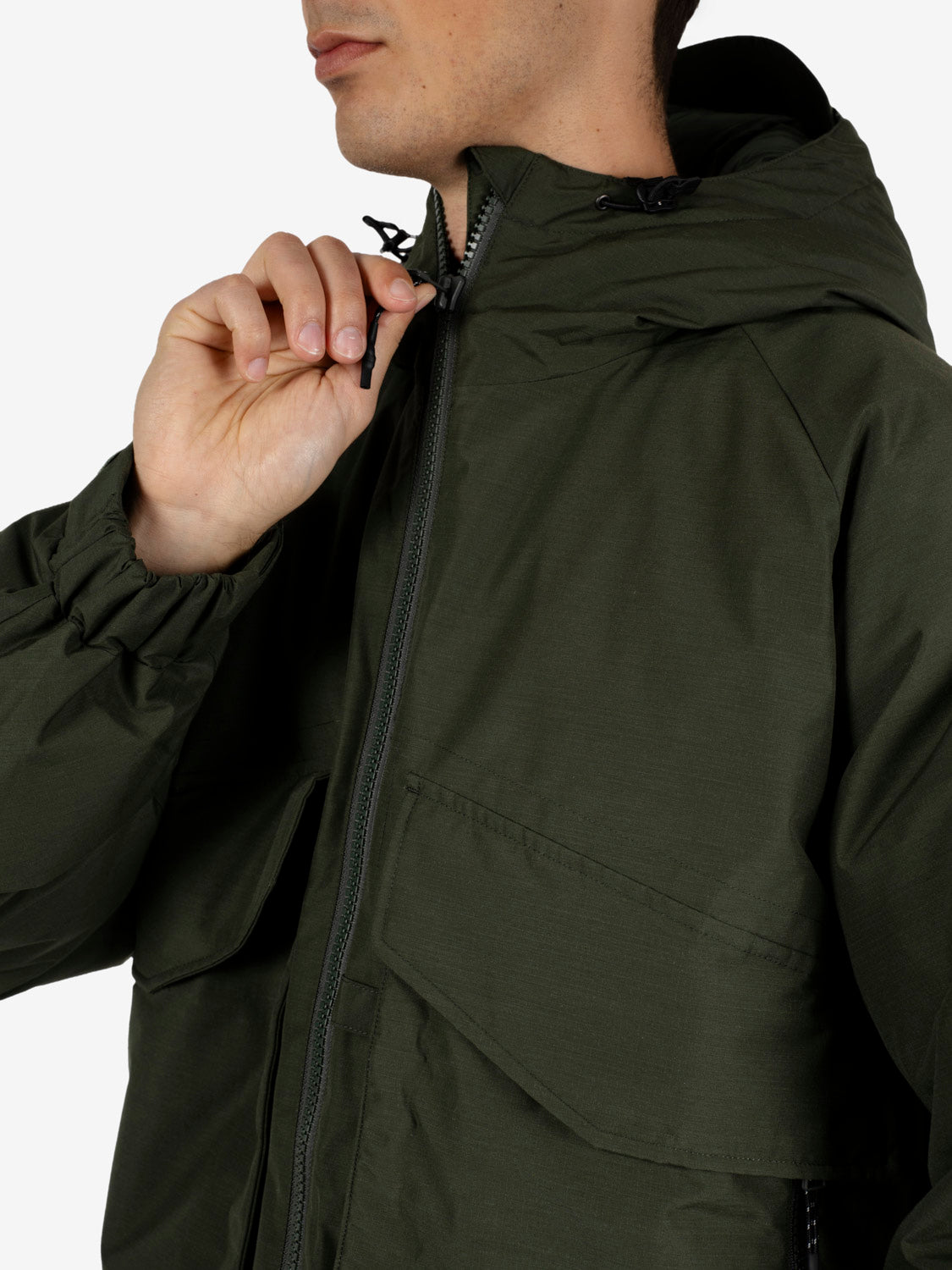 FR 2L down jacket dark olive