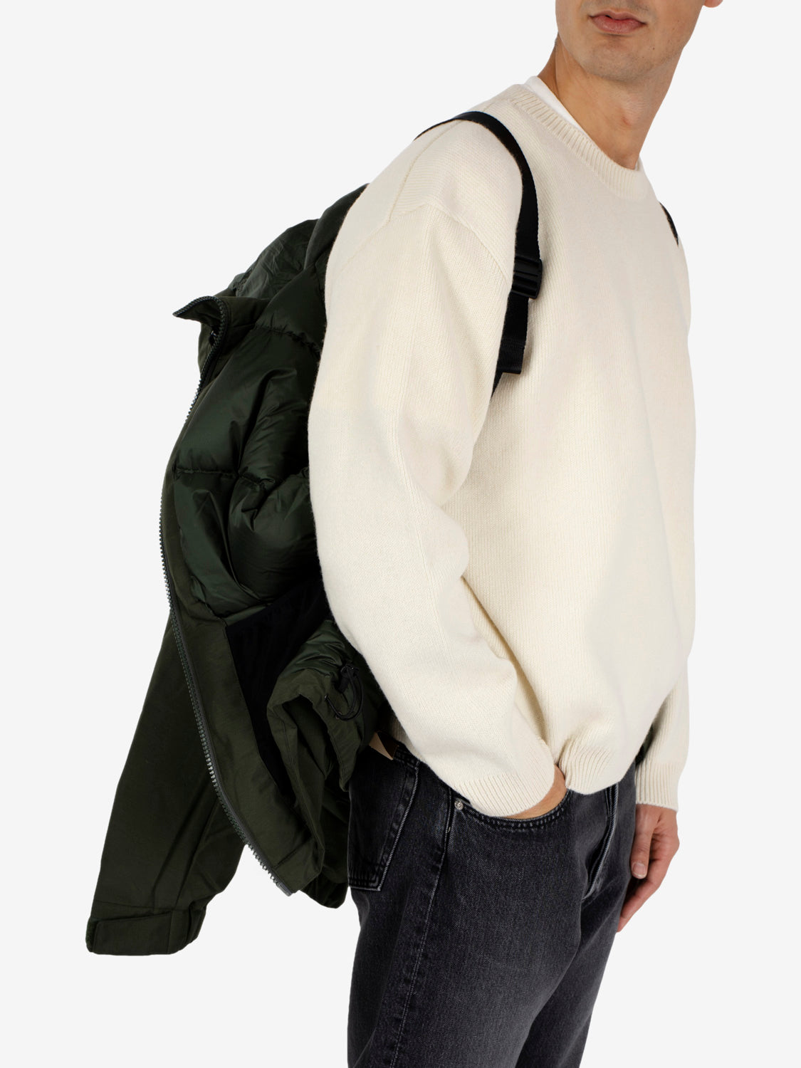 FR 2L down jacket dark olive