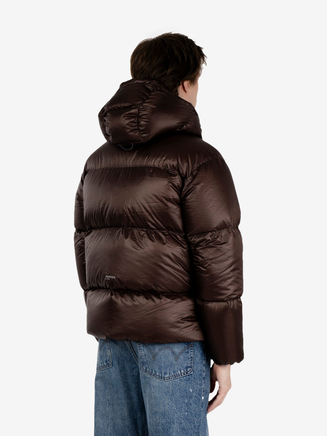 Pertex light weight down jacket dark brown