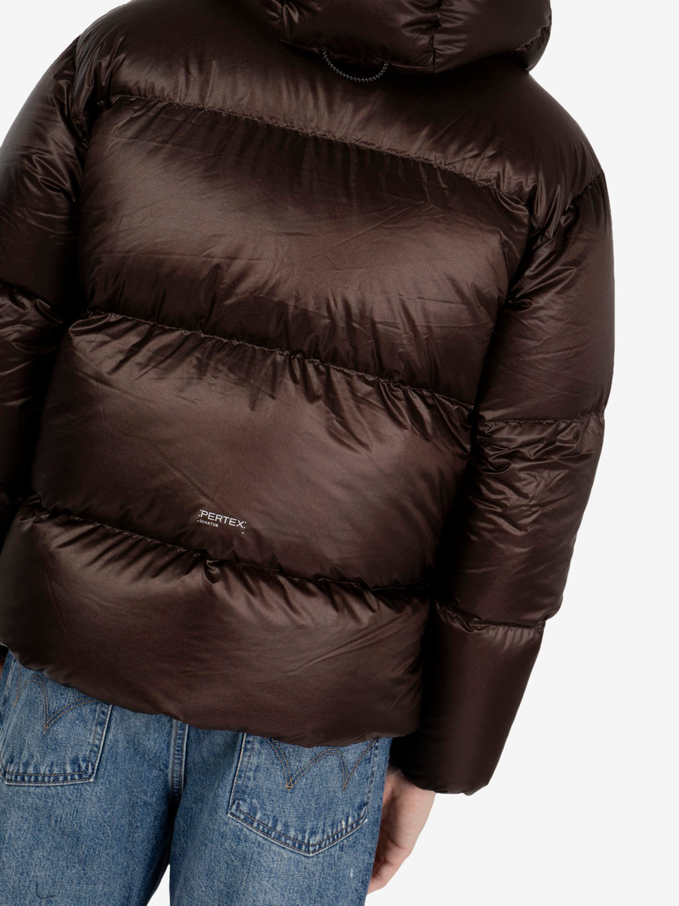 Pertex light weight down jacket dark brown