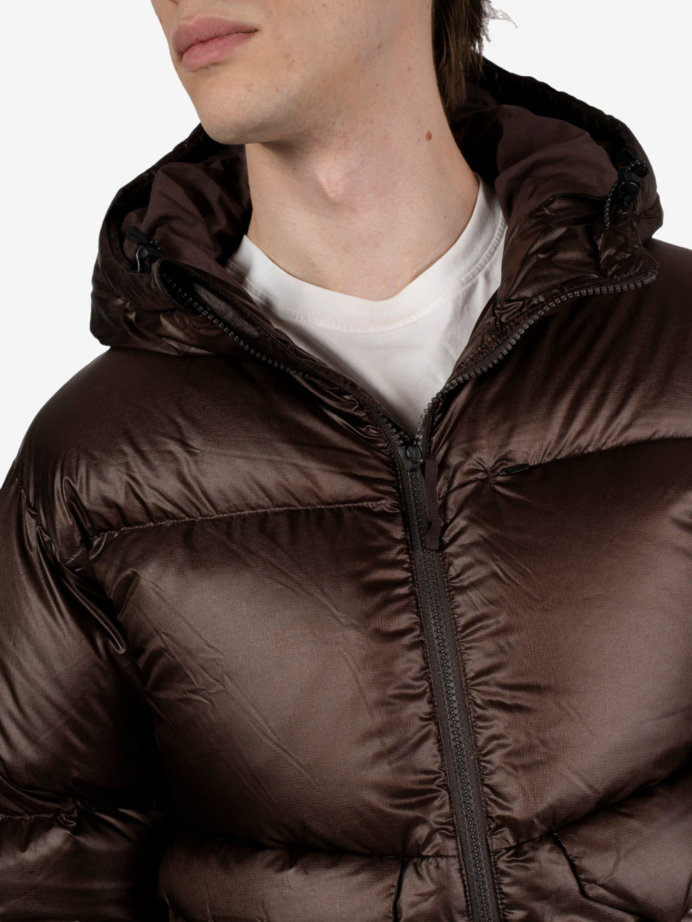 Pertex light weight down jacket dark brown