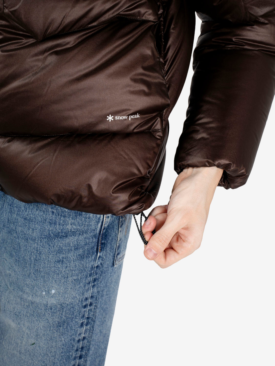 Pertex light weight down jacket dark brown