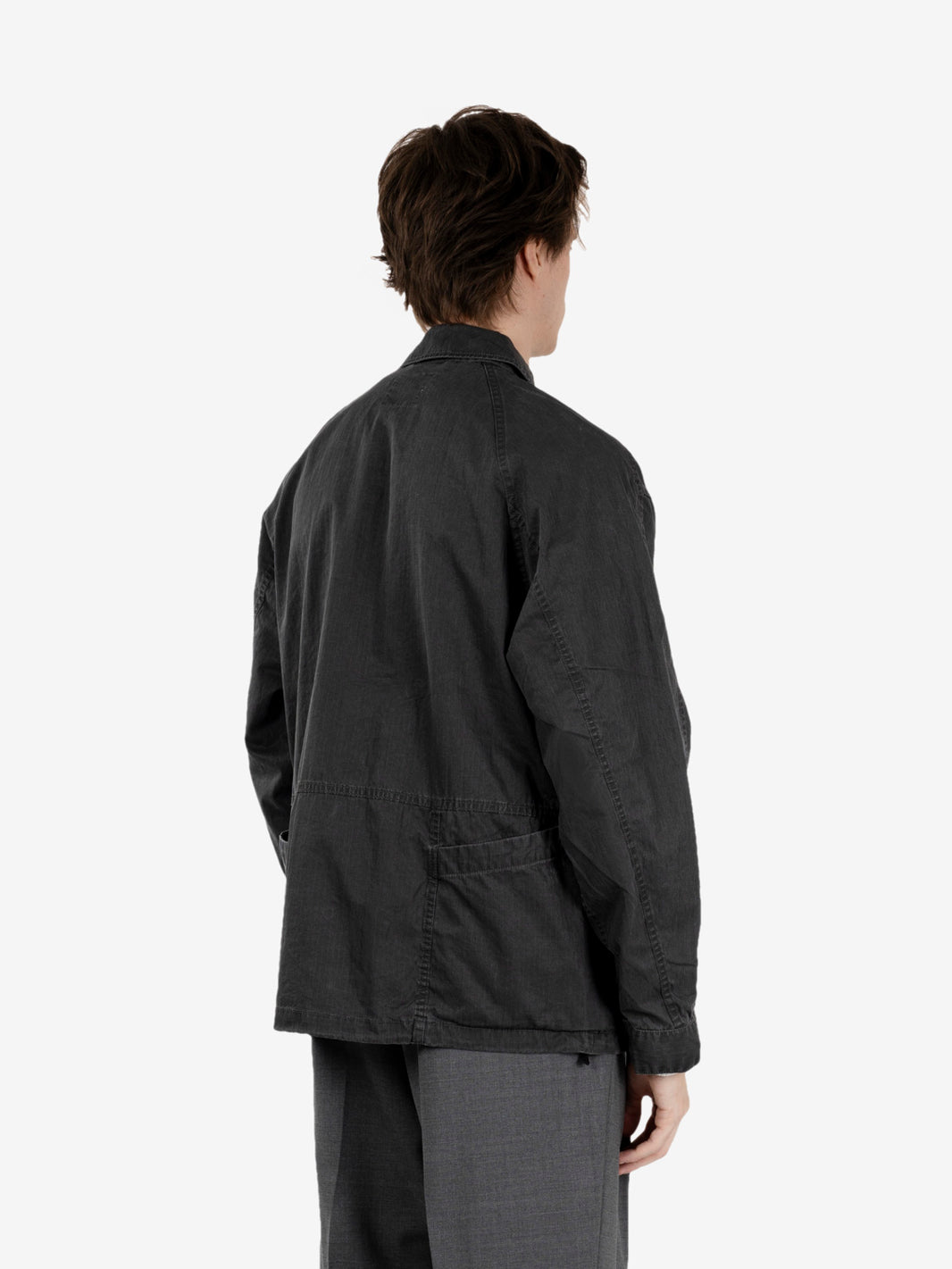 Pigment washed jacket charcoal