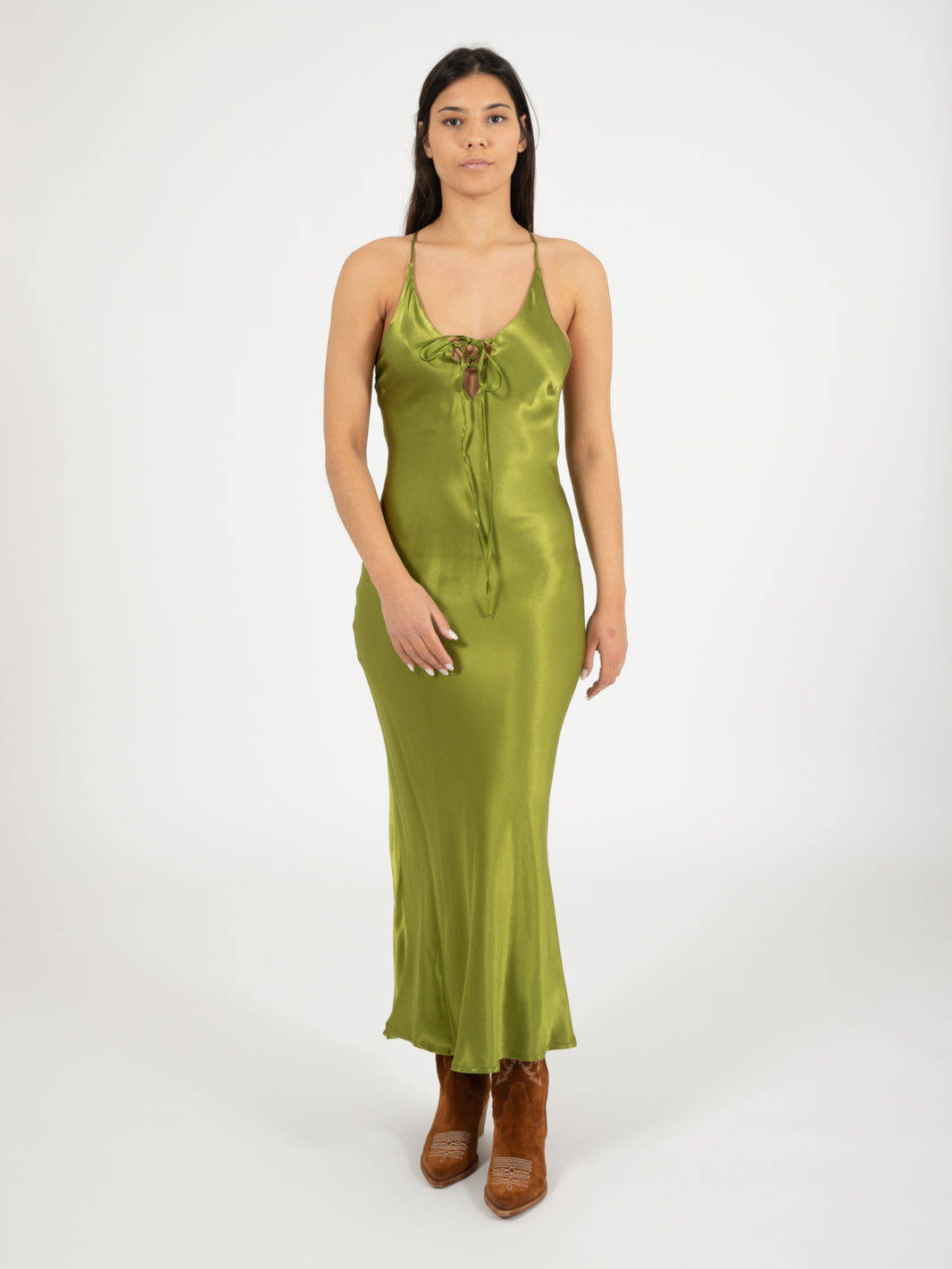 Long dress oil weave