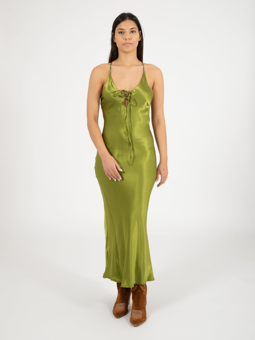 Long dress oil weave