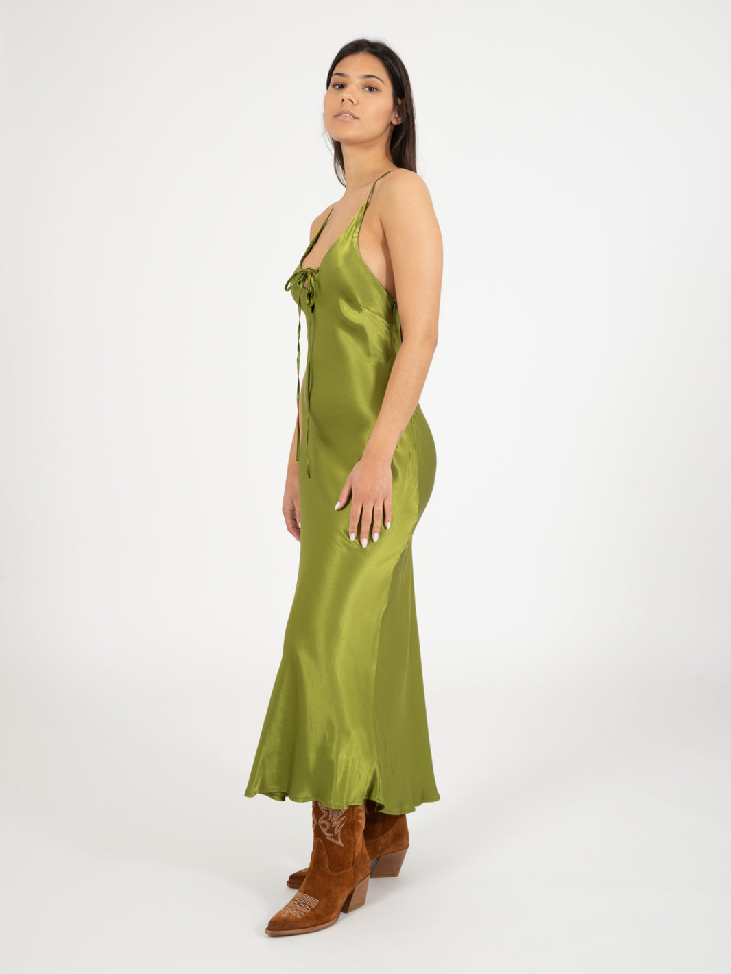 Long dress oil weave