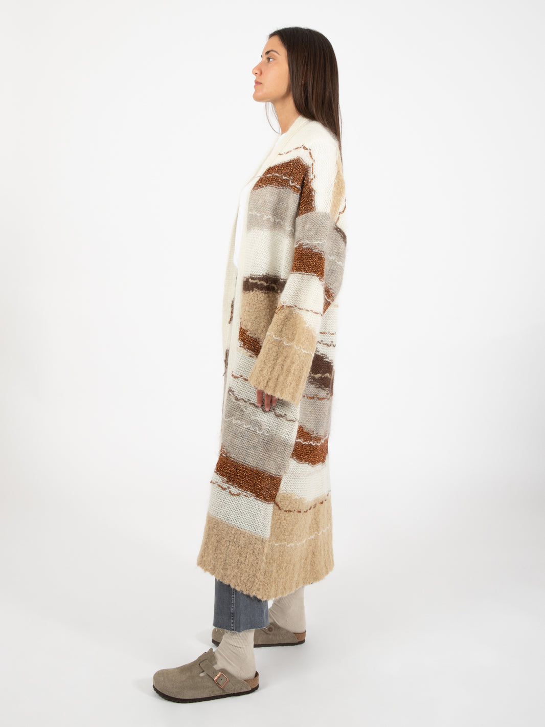 Multicolor patterned cardigan