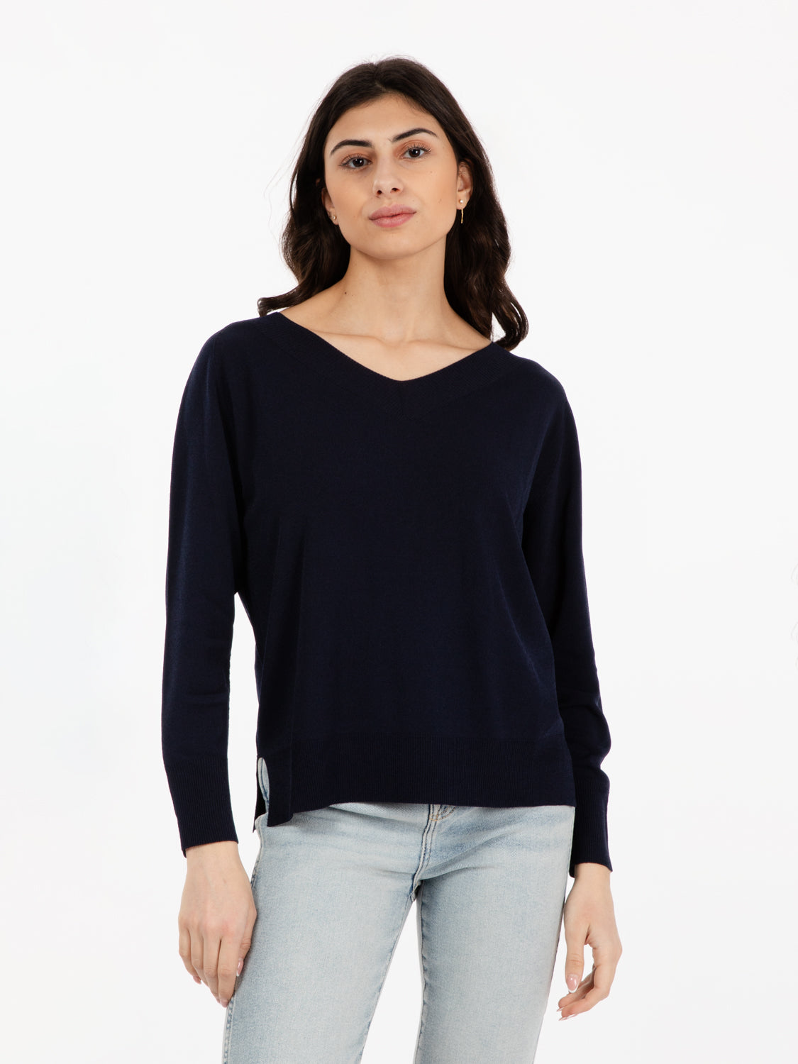 Solotre - Maglioncino in viscosa scollo a \