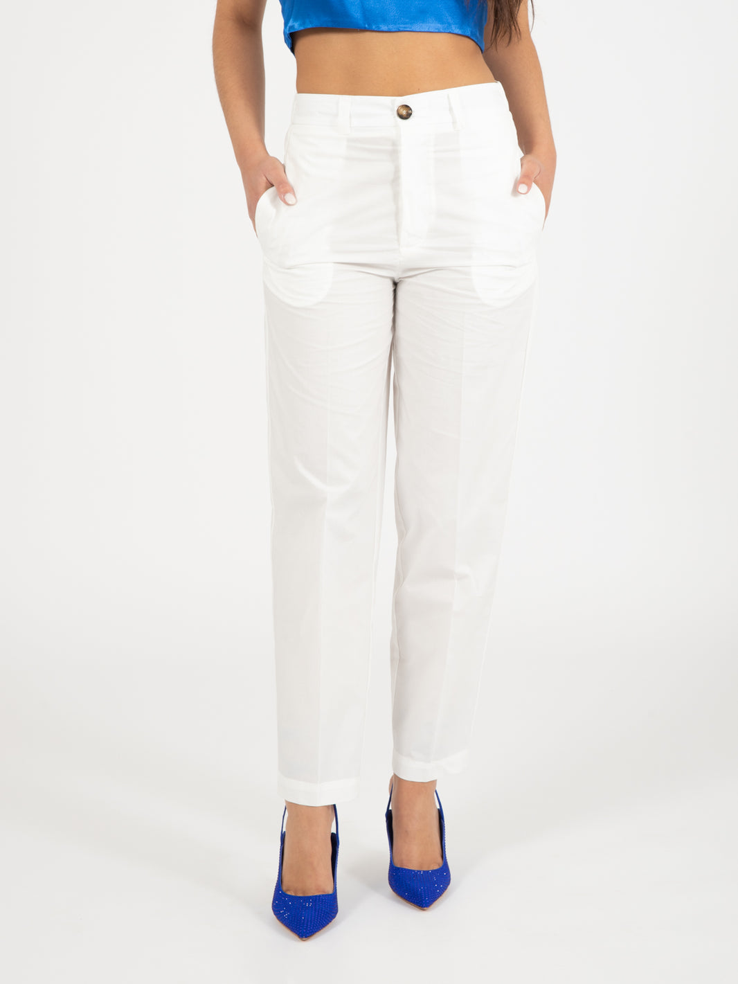 Natural cigarette trousers