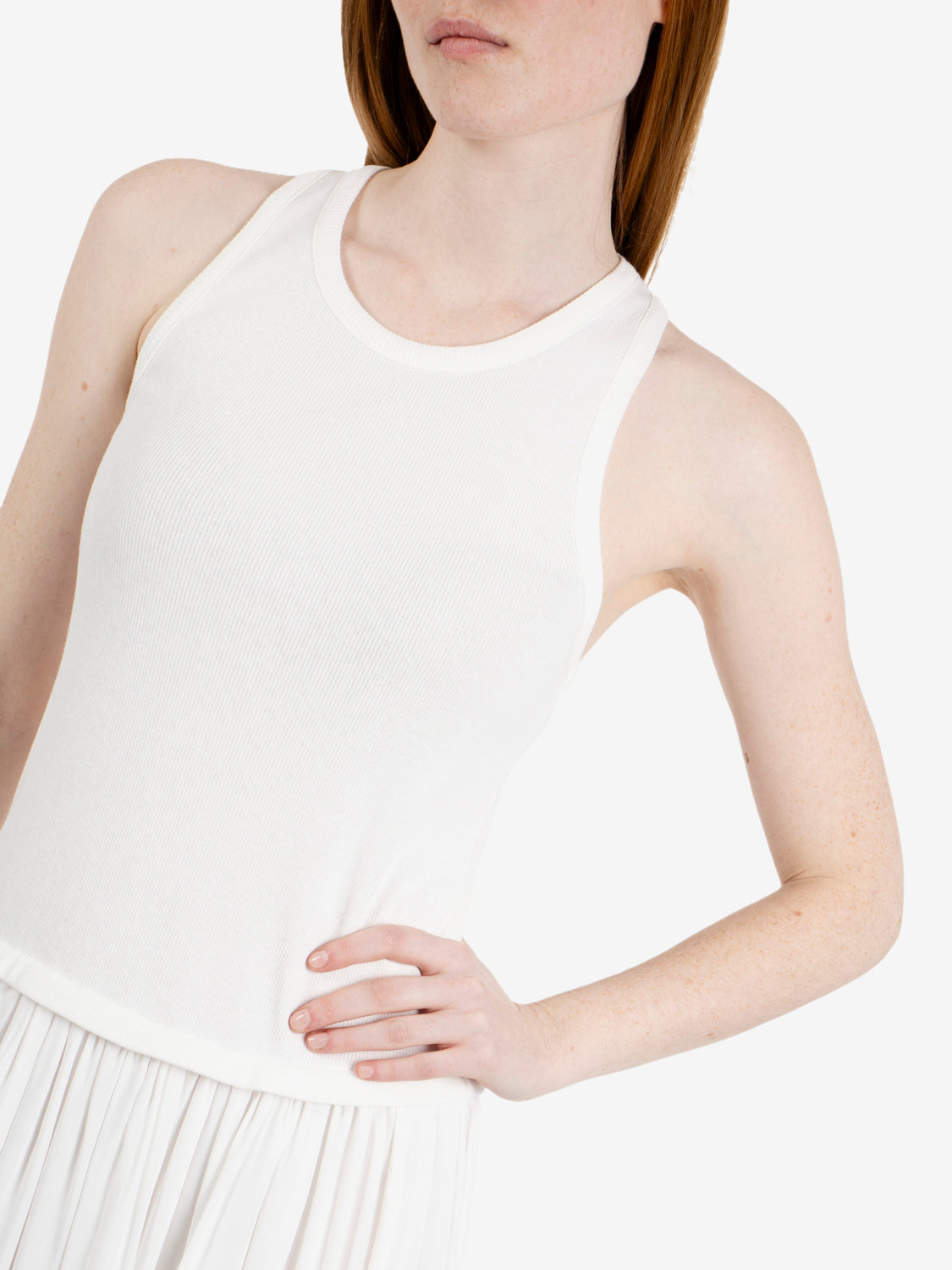 Long white cotton dress