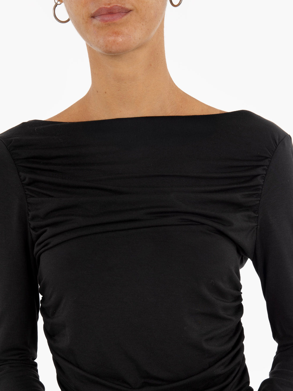 Long black stretch dress
