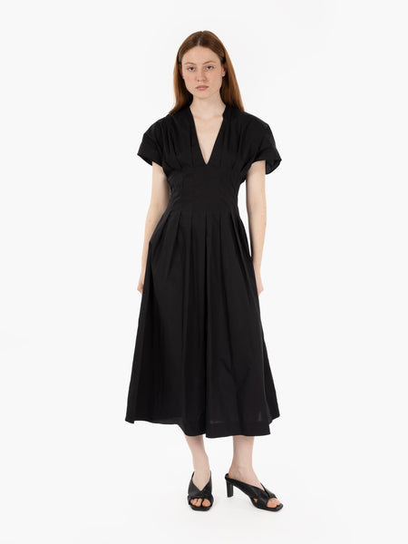 Abito midi manica corta nero
