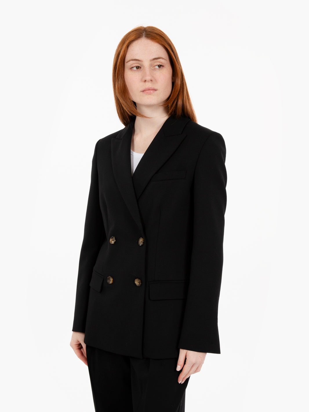 Black double breasted blazer