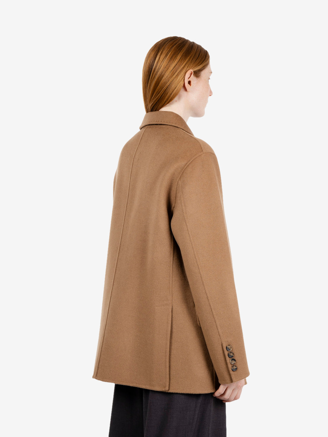 Blazer in lana e cashmere camel