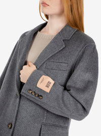 Stone wool and cashmere blazer