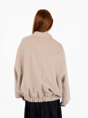 SOLOTRE - Bomber in lana Kascia beige