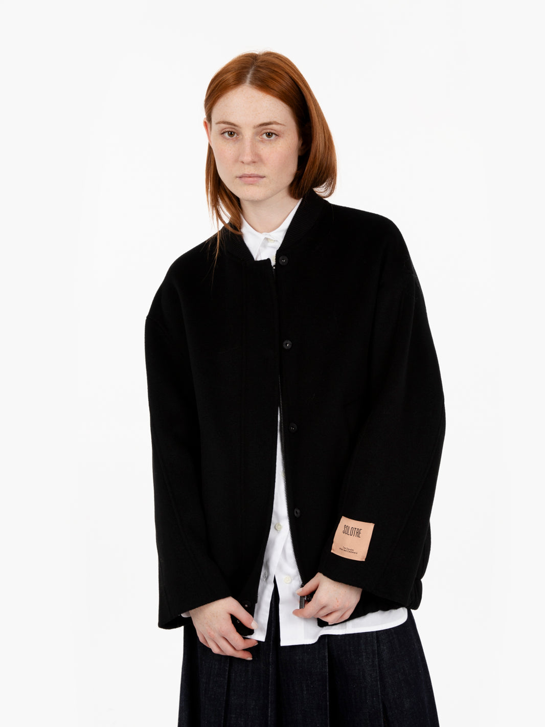 Black Kascia Wool Bomber