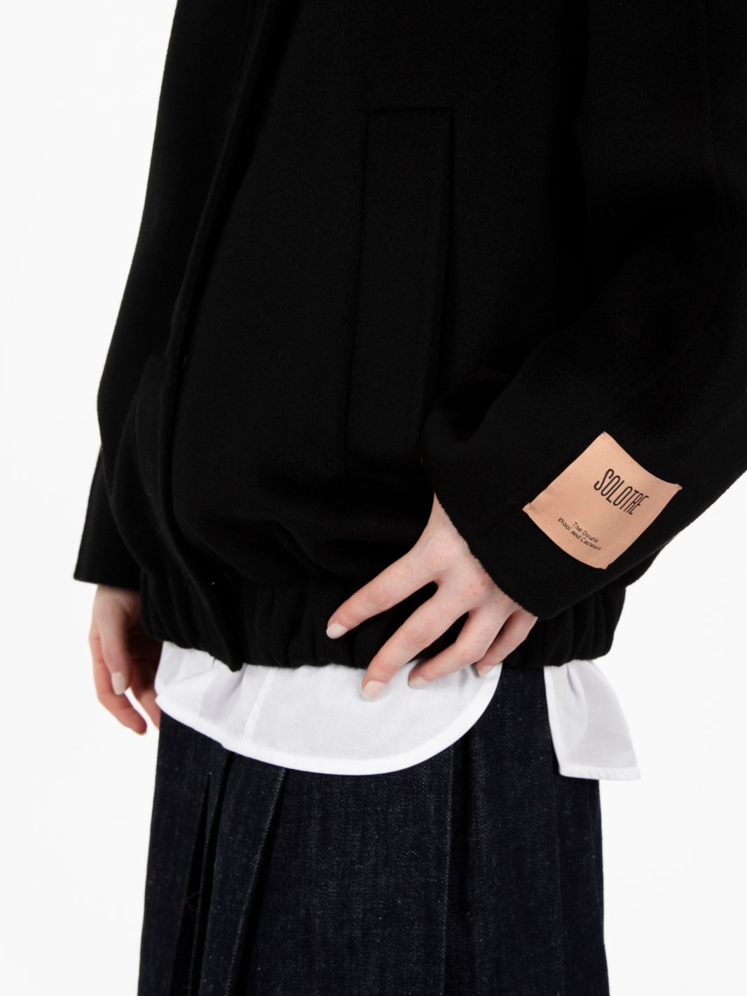 Black Kascia Wool Bomber