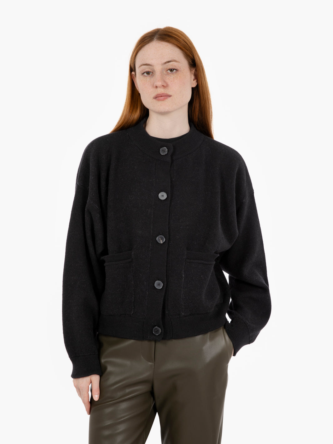 Bomber in maglia nero