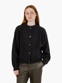 Bomber in maglia nero