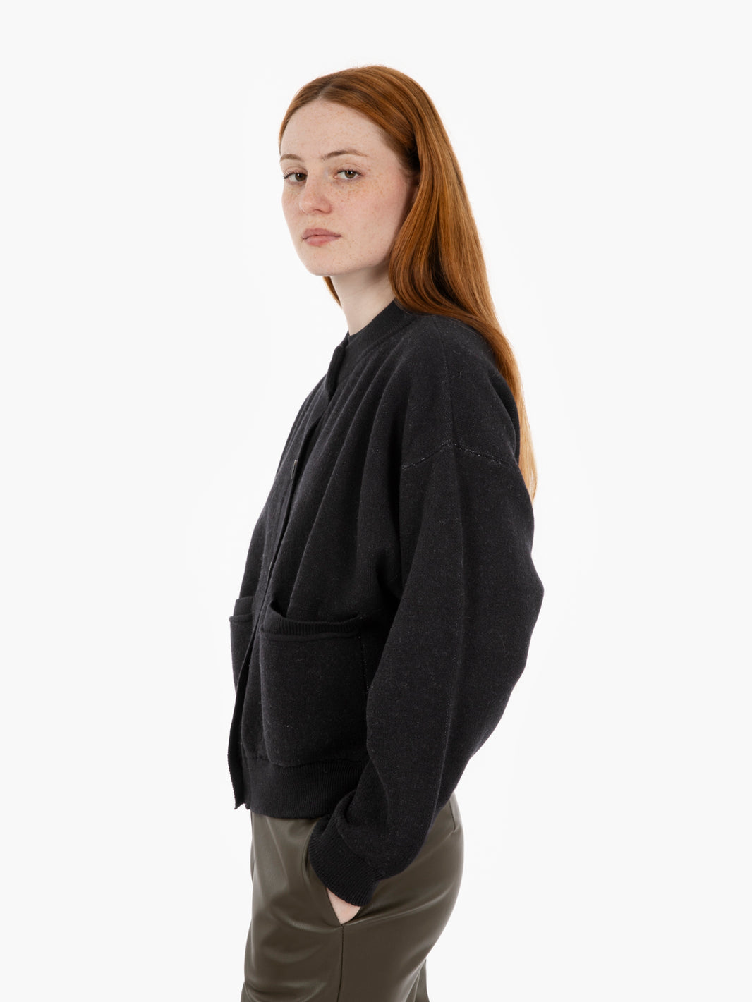 Bomber in maglia nero