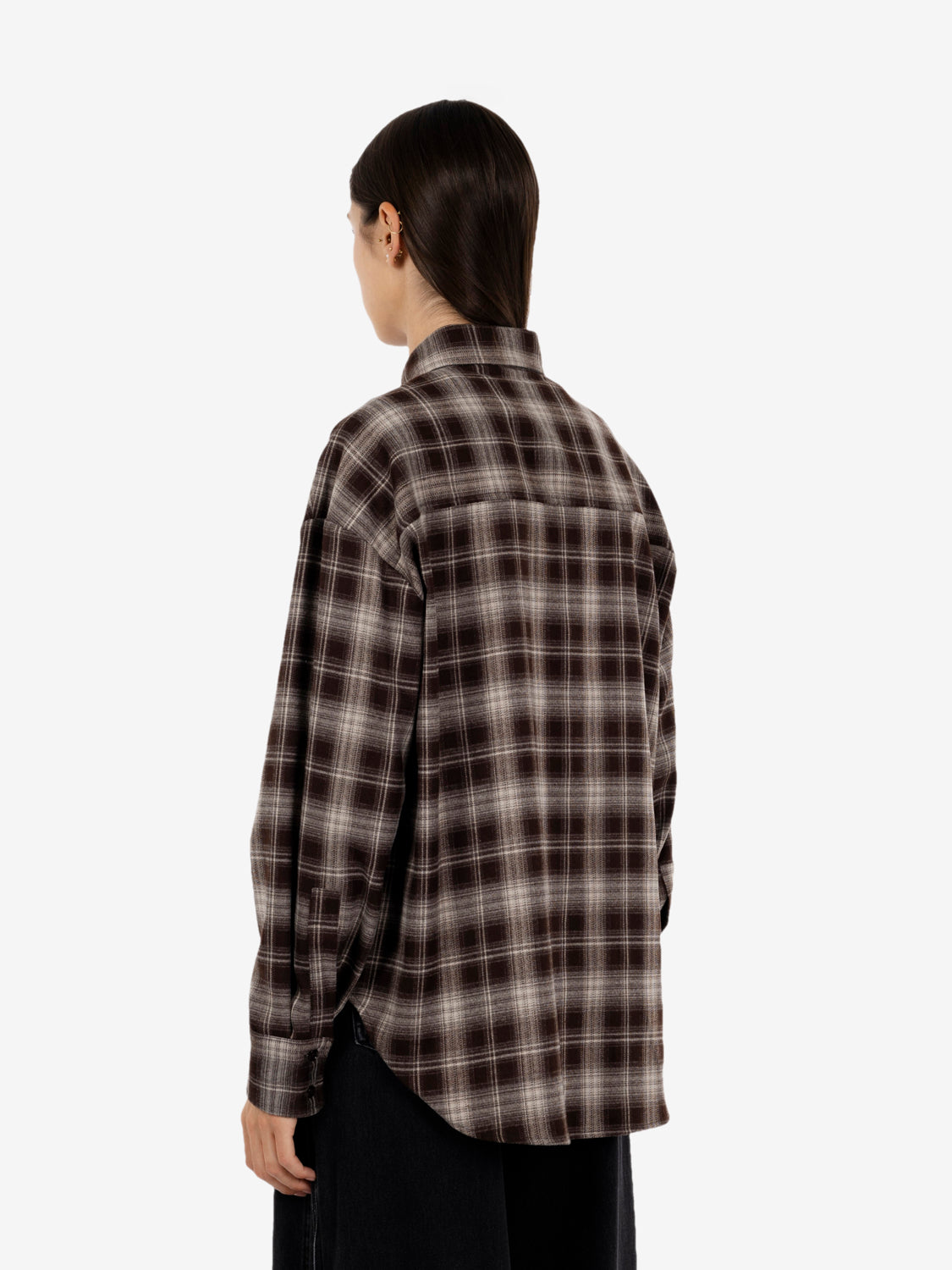 Camicia check in flanella cocoa