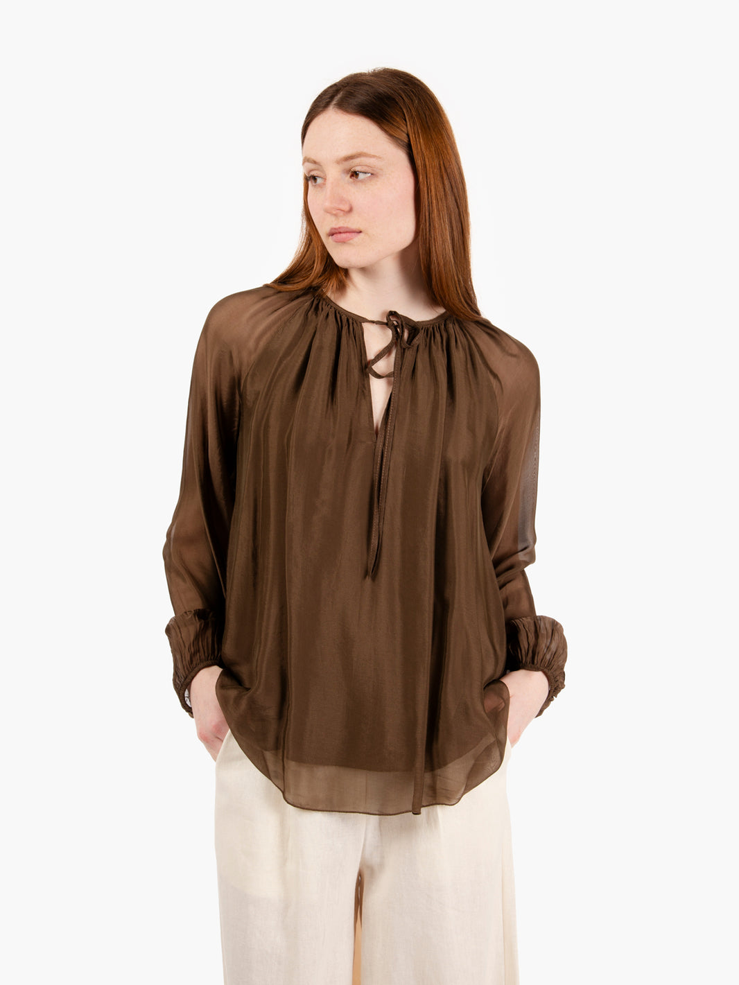 Brown muslin shirt