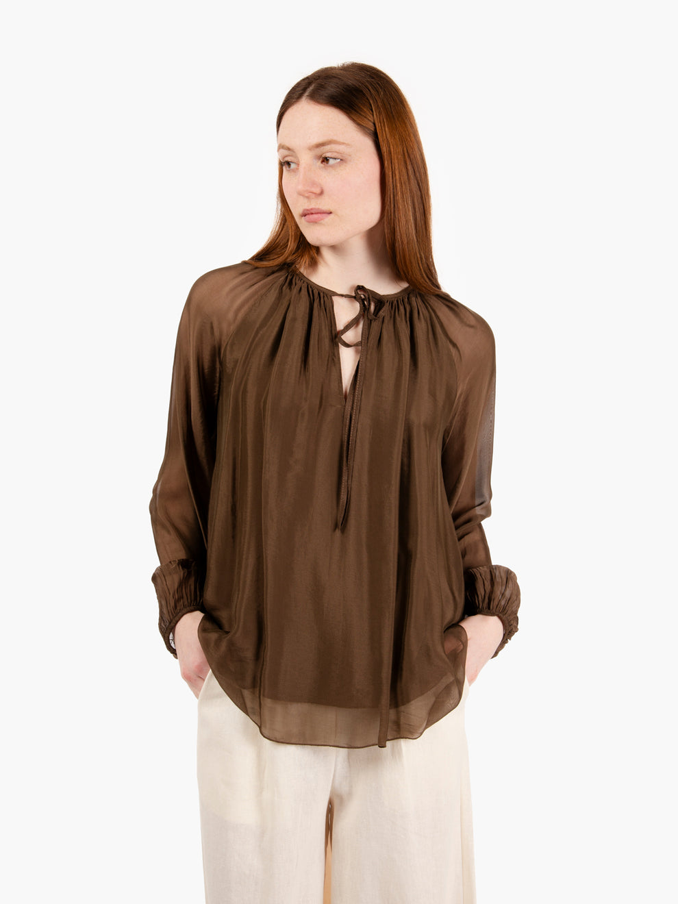 Brown muslin shirt