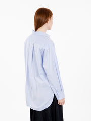 SOLOTRE - Camicia over in cotone azzurra