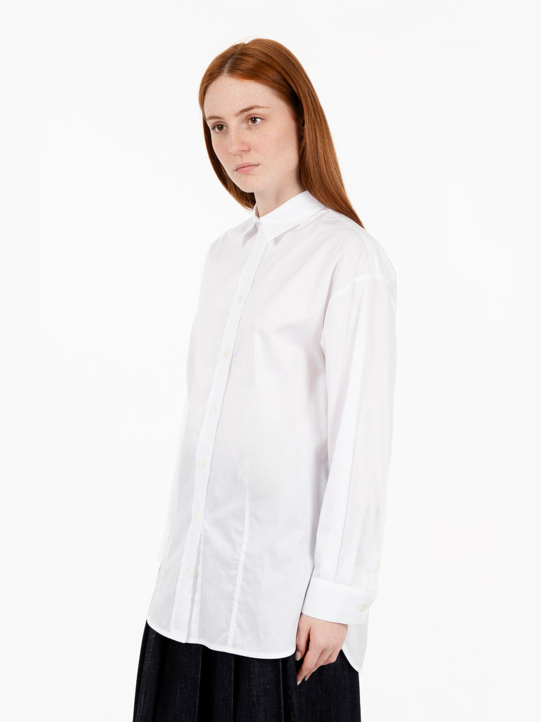 White cotton oversized shirt