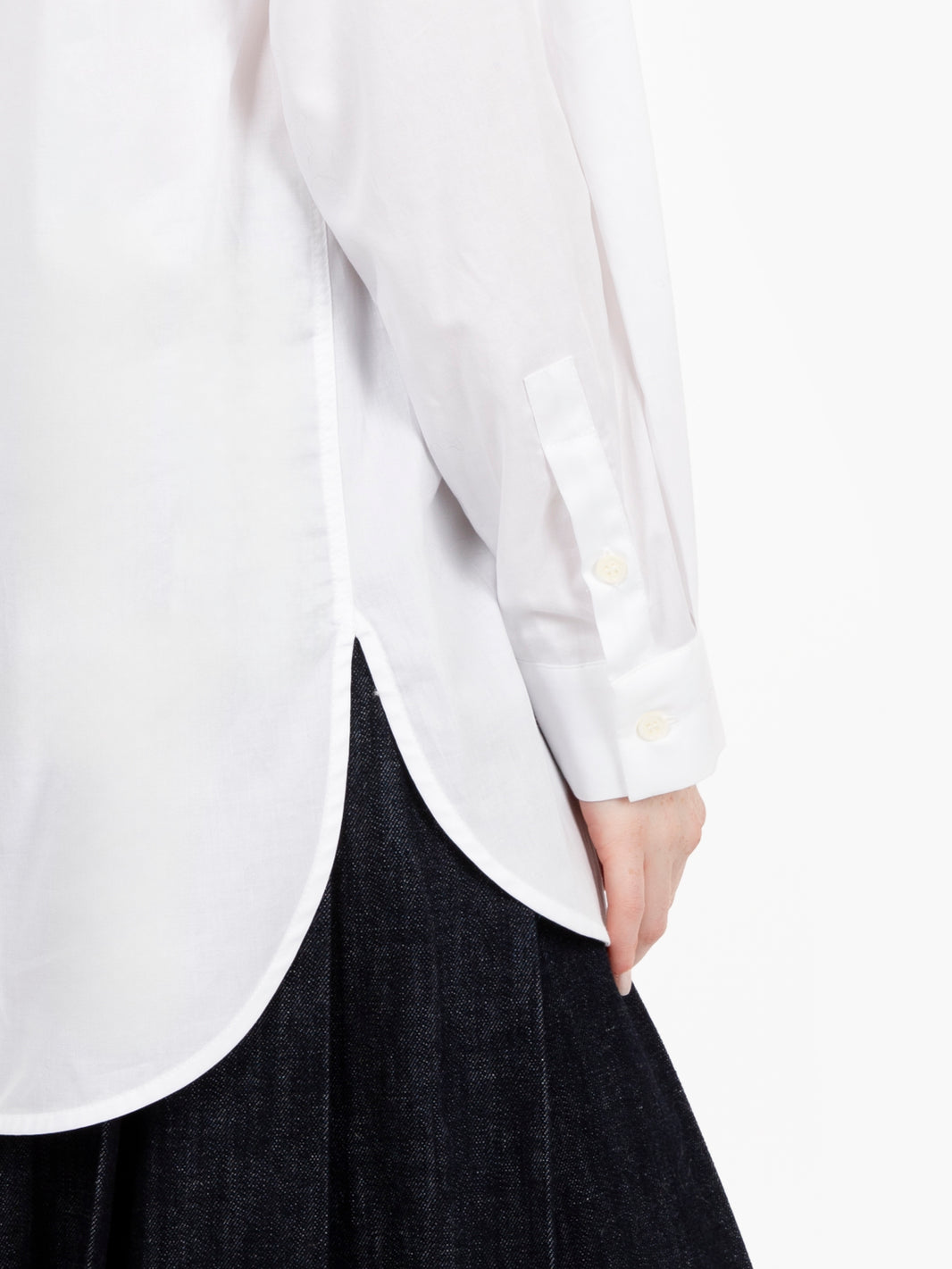 White cotton oversized shirt