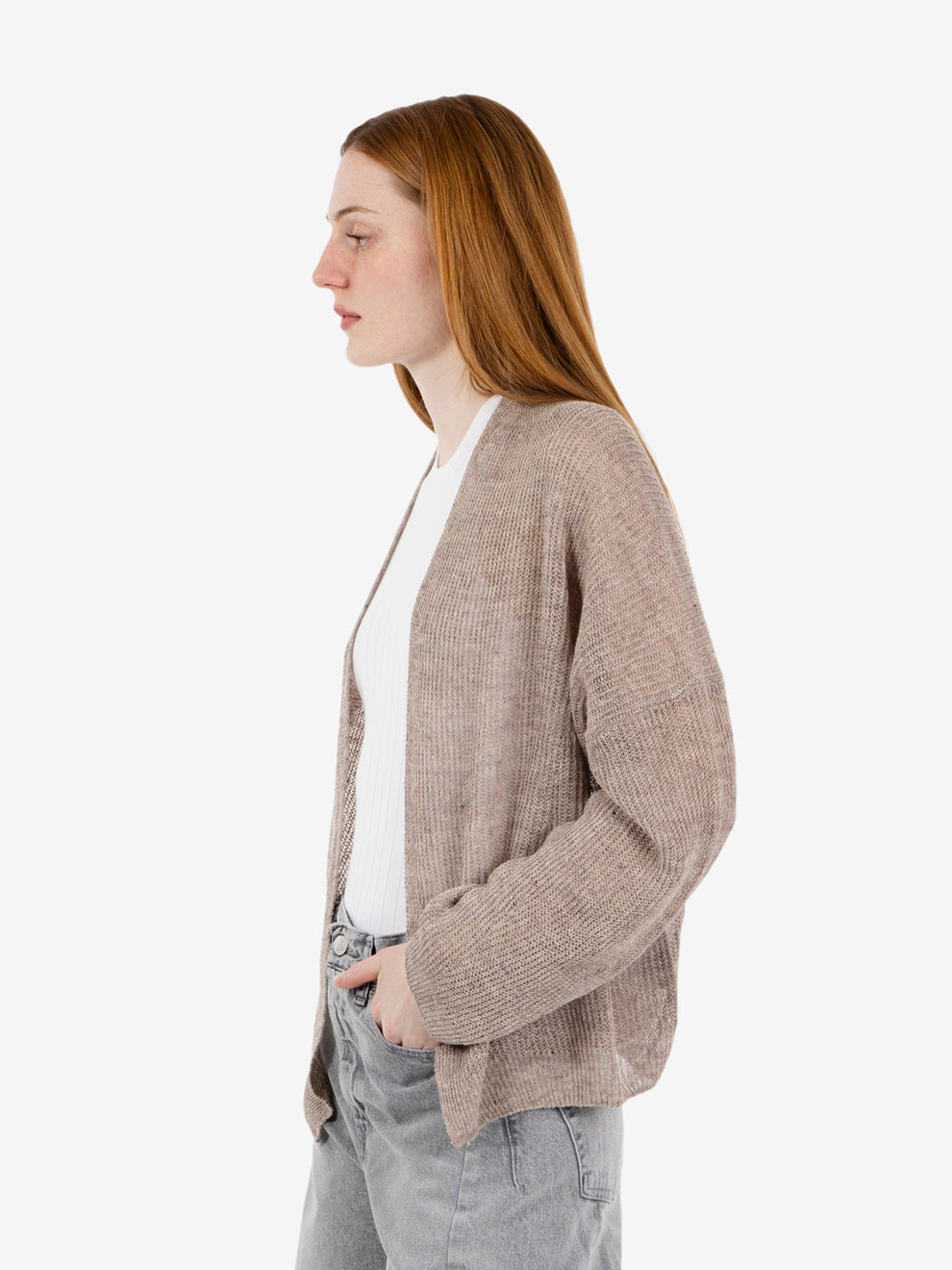 Open knit cardigan