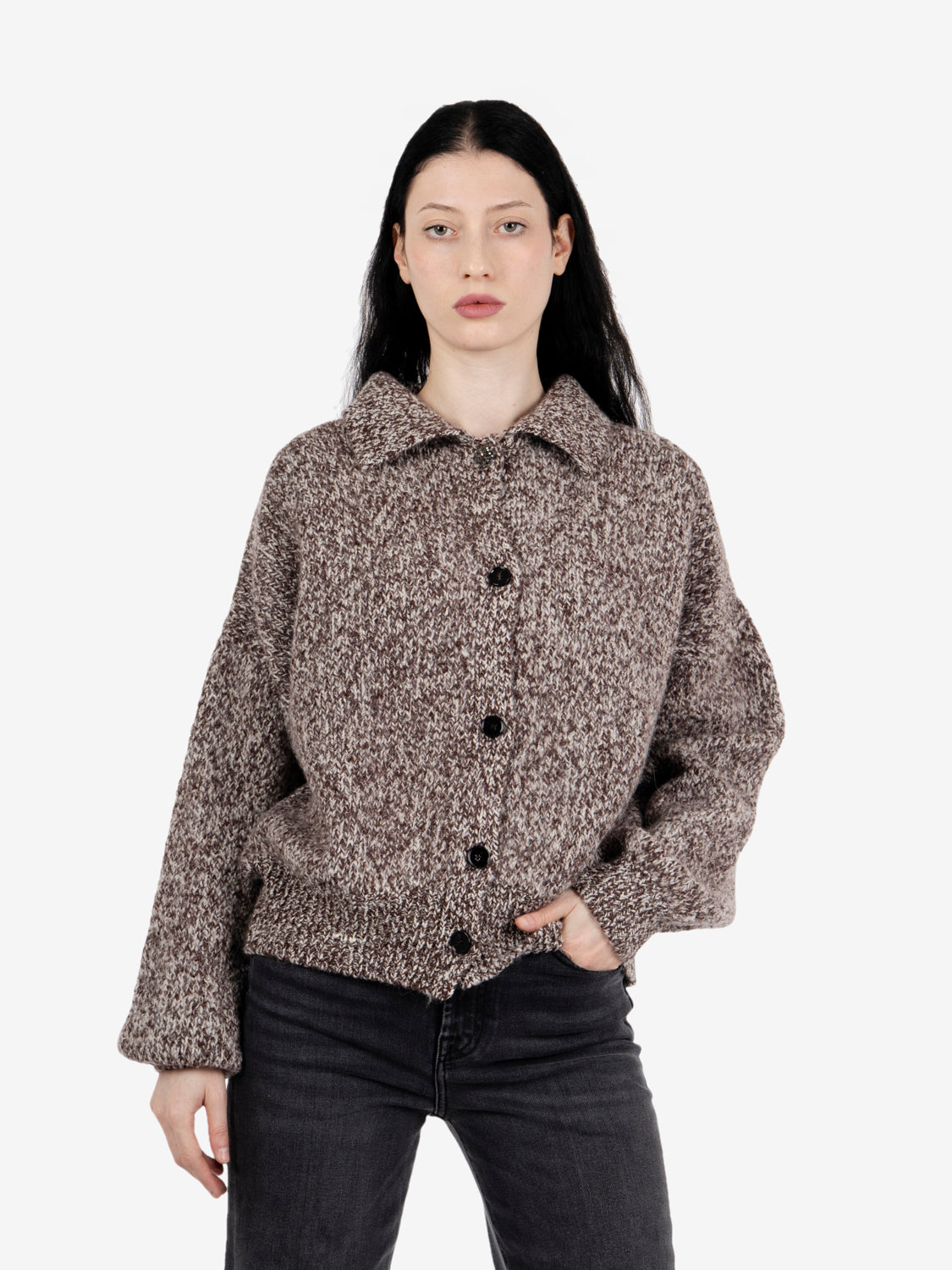 Cardigan con colletto cocoa