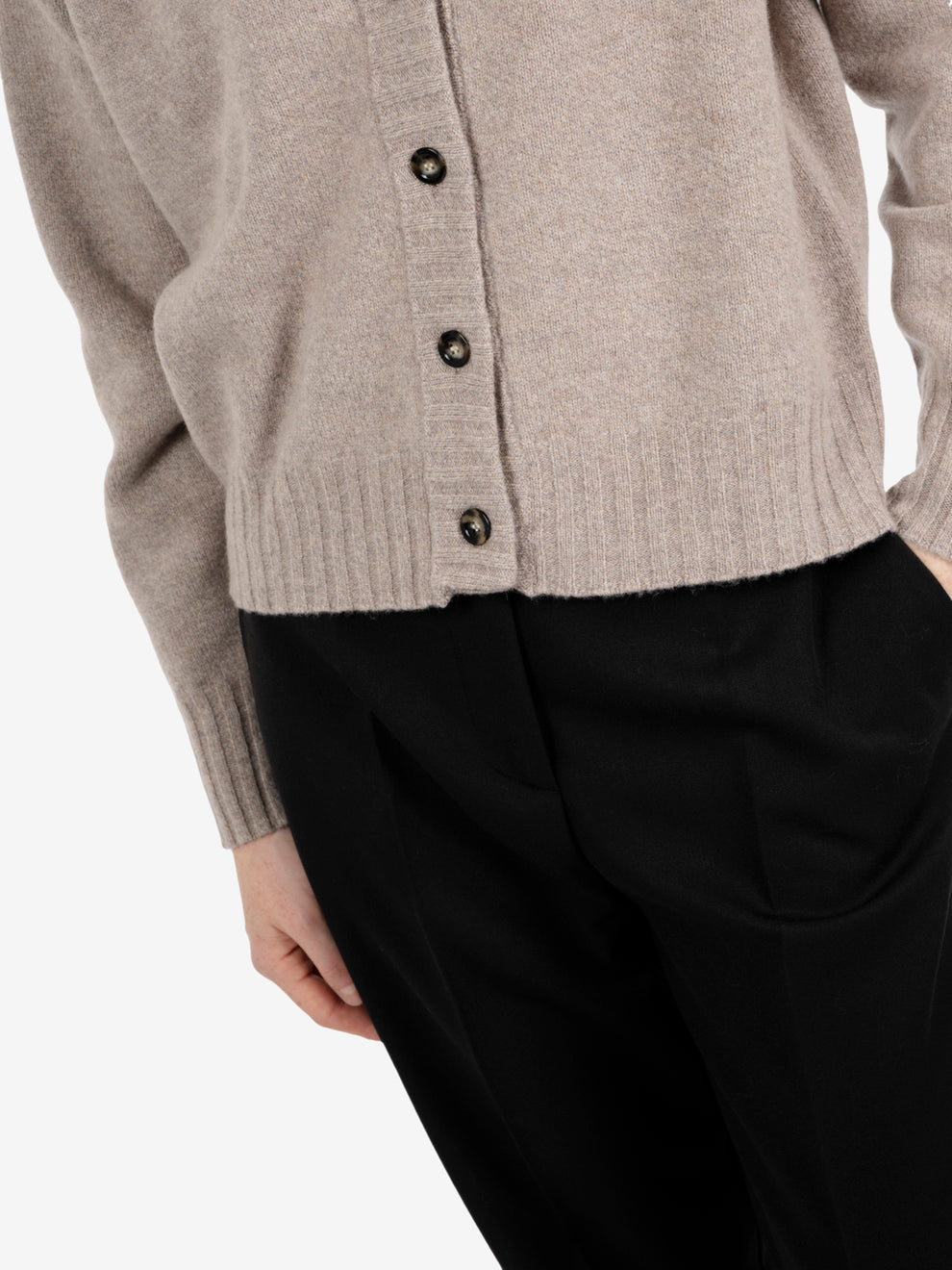 Oyster wool cardigan