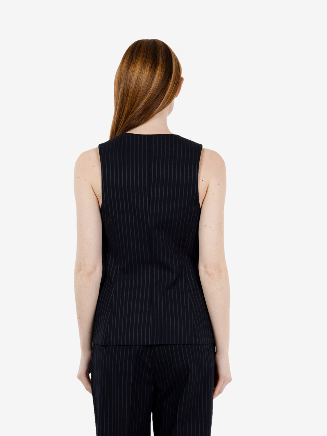 Gilet gessato blu