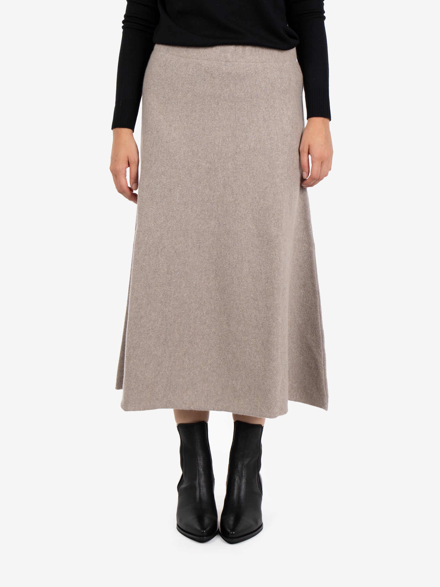 Oyster wool skirt