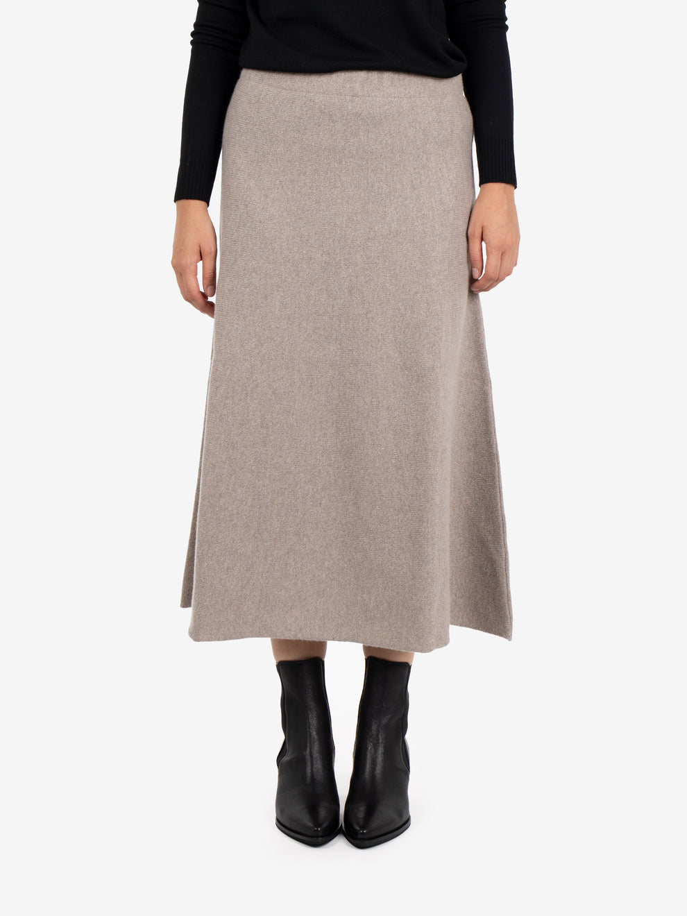 Oyster wool skirt
