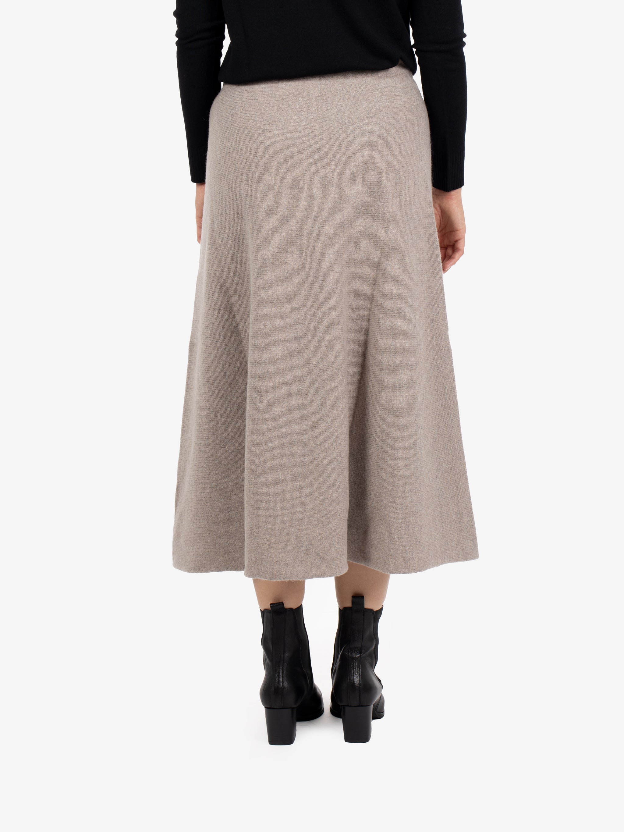 Oyster wool skirt