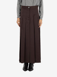 Cocoa pleated maxi skirt