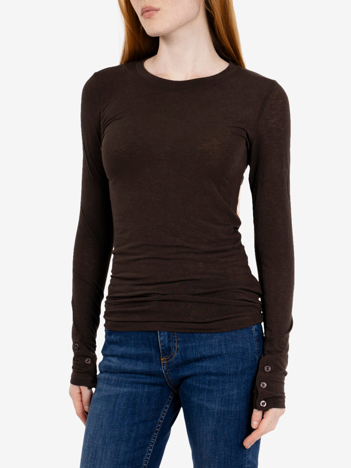 Maglia fina girocollo cocoa