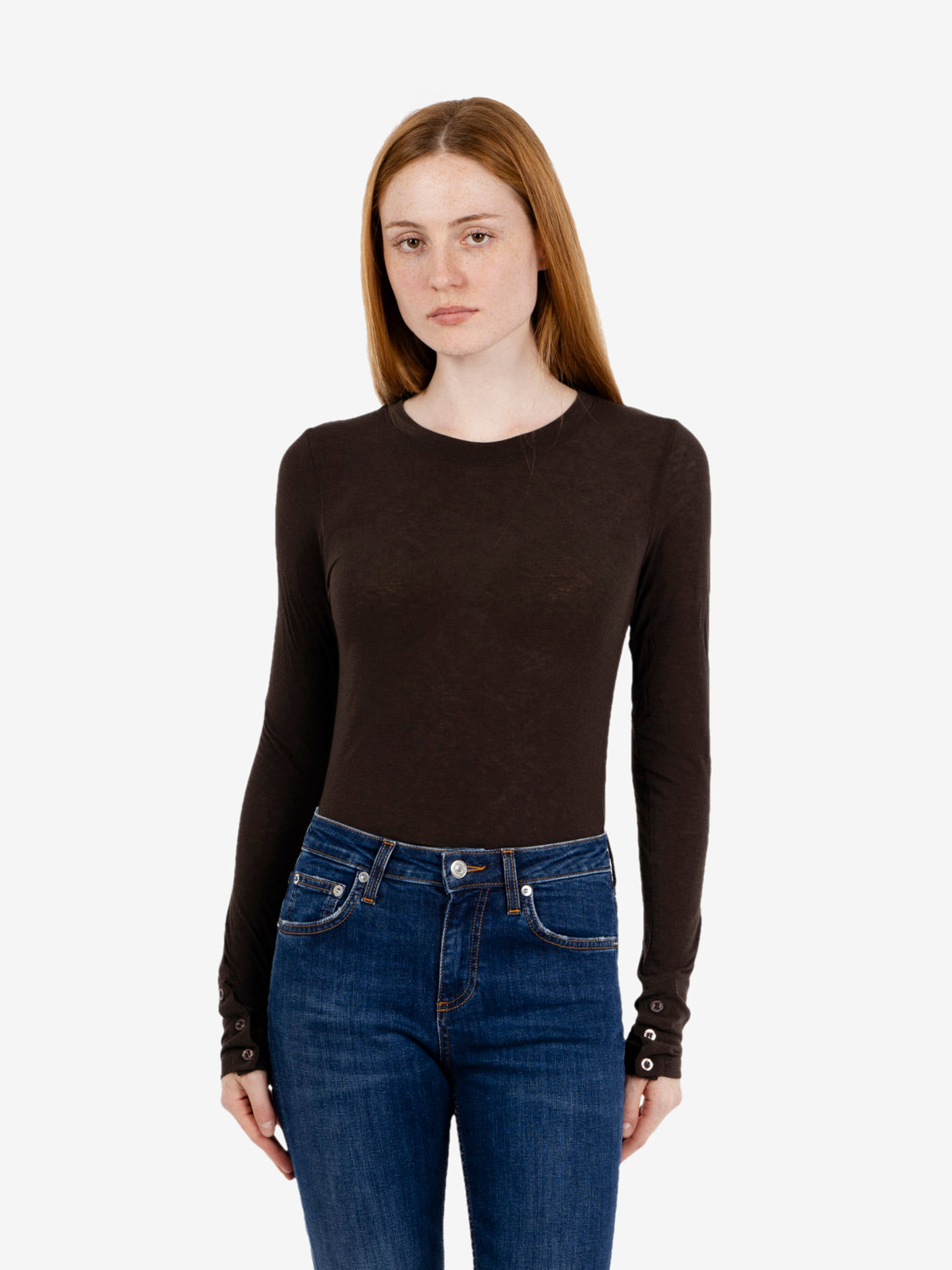 Maglia fina girocollo cocoa