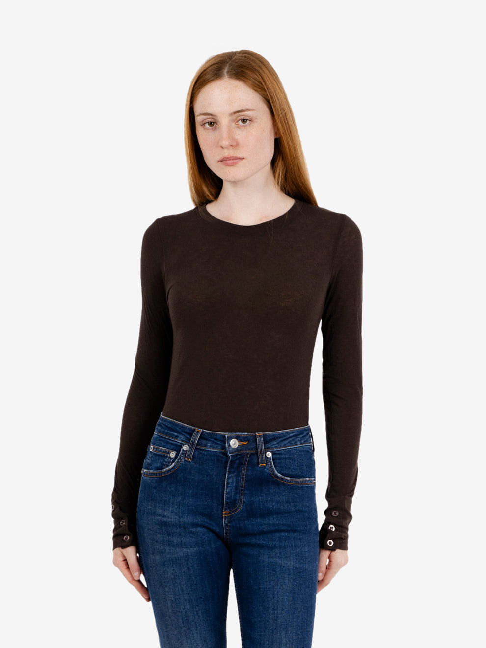 Maglia fina girocollo cocoa