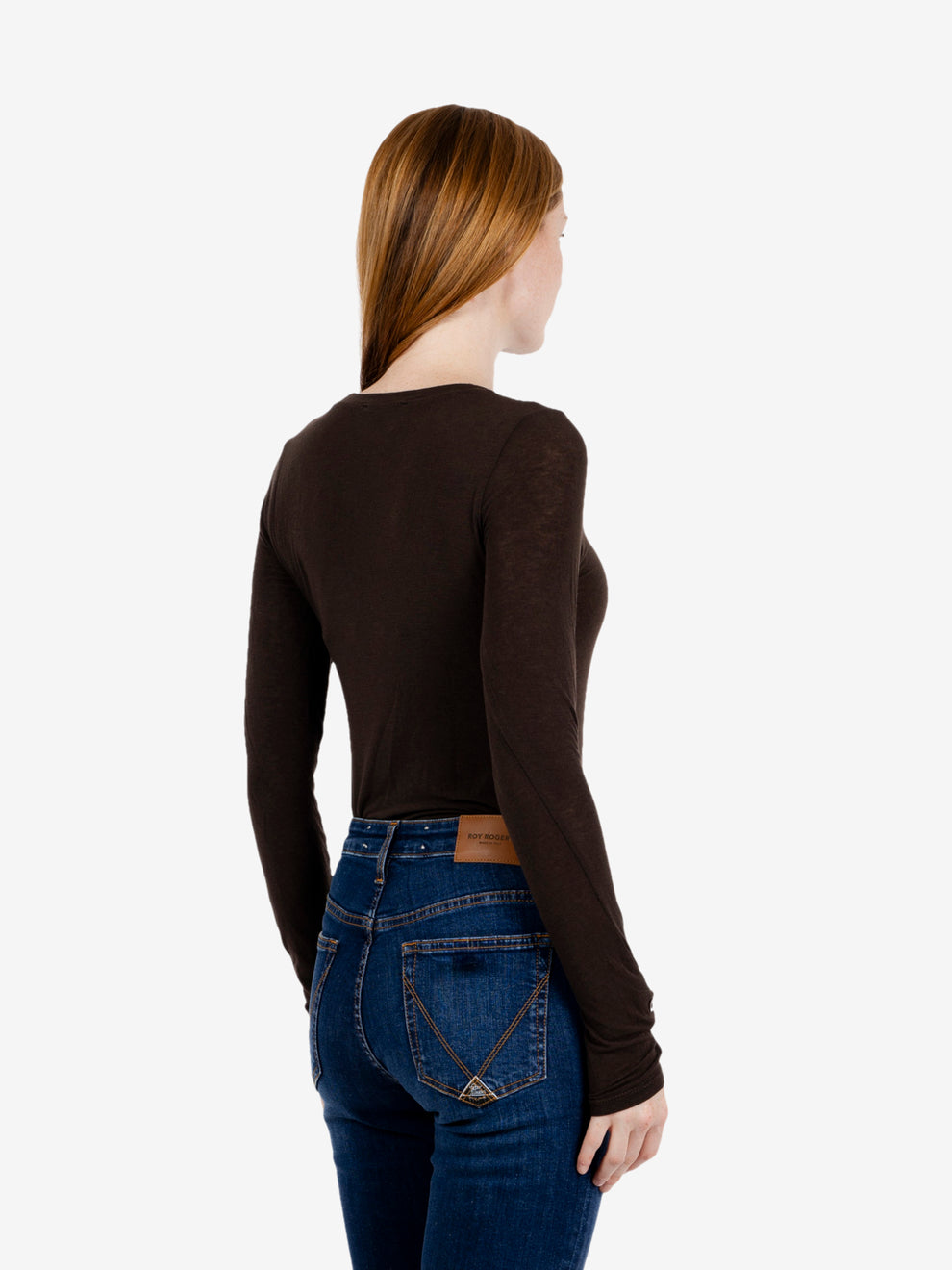 Maglia fina girocollo cocoa