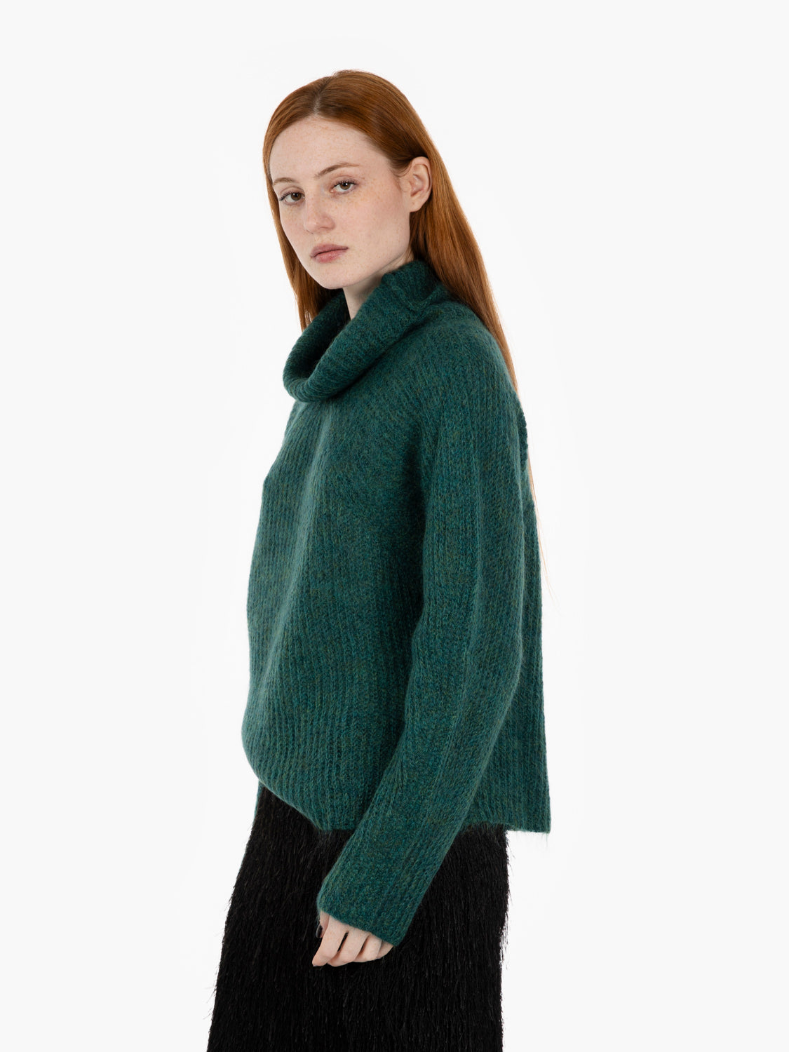 Bottle Mohair Turtleneck Sweater