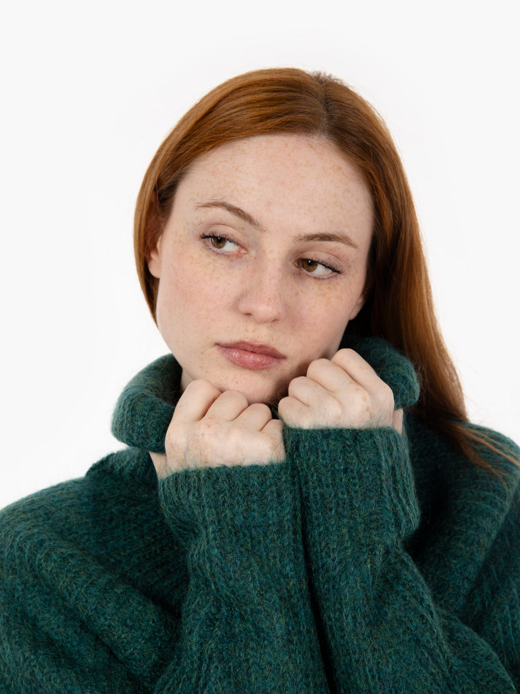 Bottle Mohair Turtleneck Sweater