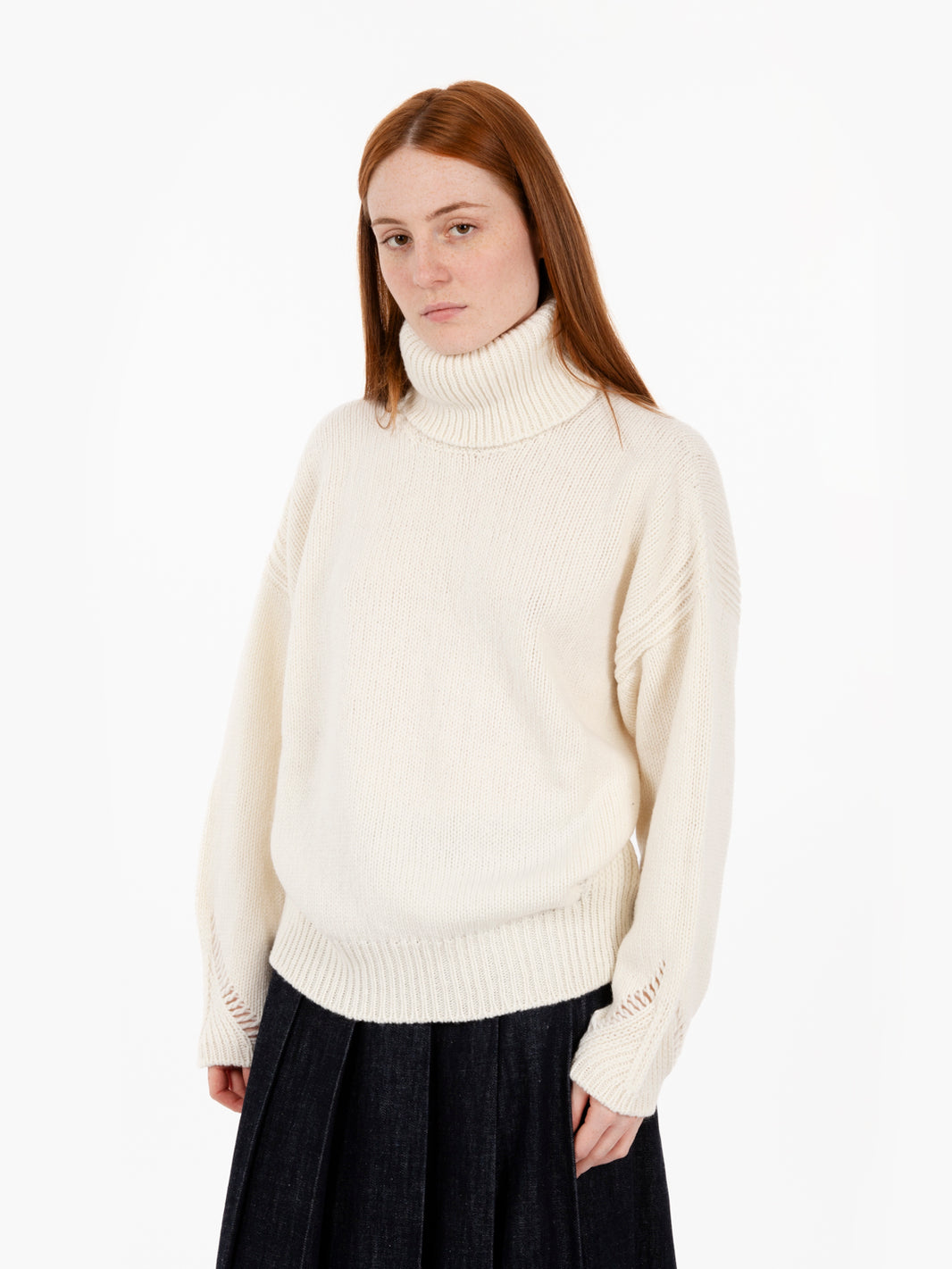Cream turtleneck sweater